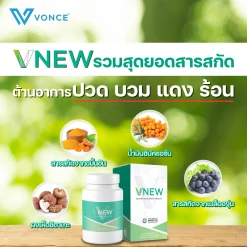 VNEW วีนิว VONCE แก้อักเสบ ปวดข้อ ปวดเข่า โรคเก๊าท์ ภูมิแพ้ ชะลอวัย